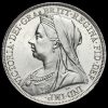 1897 Queen Victoria Veiled Head Silver LX Crown Obverse