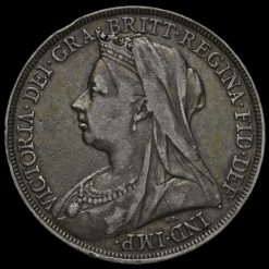 1897 Queen Victoria Veiled Head Silver LX Crown Obverse