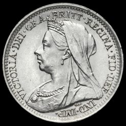 1900 Queen Victoria Veiled Head Silver Threepence Obverse