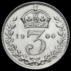 1900 Queen Victoria Veiled Head Silver Threepence Reverse