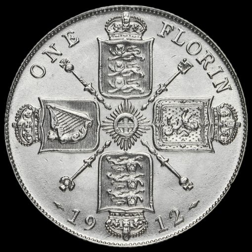 1912 George V Silver Florin Reverse