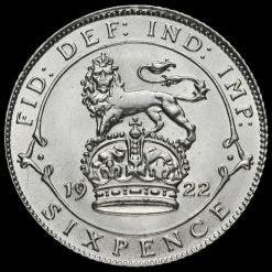 1922 George V Silver Sixpence Reverse