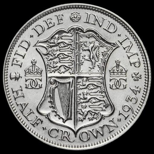 1934 George V Silver Half Crown Reverse