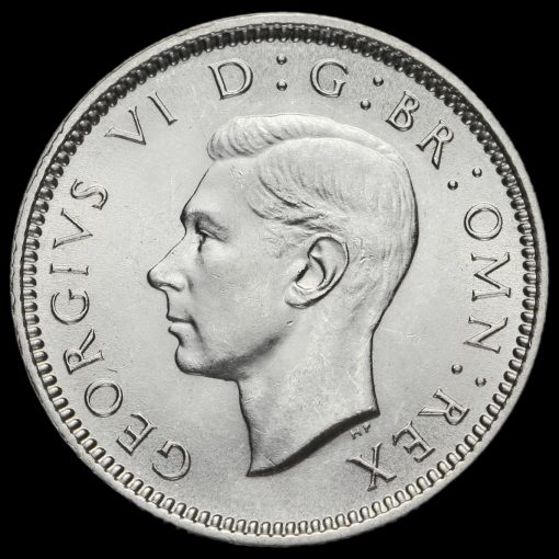 1939 George VI Silver Sixpence Obverse