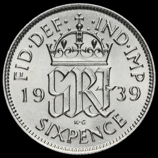 1939 George VI Silver Sixpence Reverse