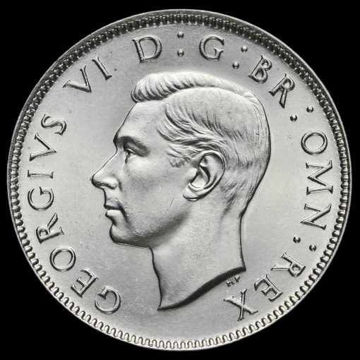1945 George VI Silver Two Shilling Coin / Florin Obverse