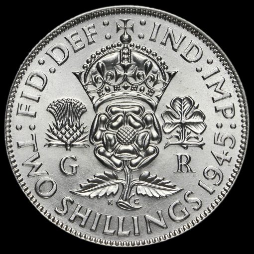 1945 George VI Silver Two Shilling Coin / Florin Reverse
