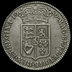 1689 William and Mary Early Milled Silver Half Crown Reverse