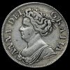 1711 Queen Anne Early Milled Silver Shilling Obverse
