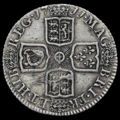 1711 Queen Anne Early Milled Silver Shilling Reverse