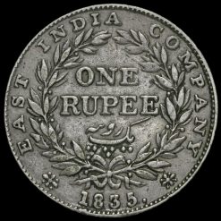 British India 1835 William IV One Rupee Reverse
