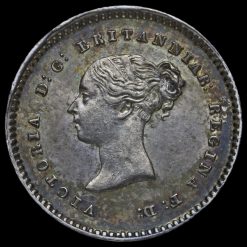1839 Queen Victoria Young Head Silver Maundy Twopence Obverse