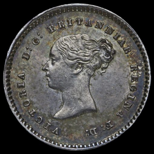1839 Queen Victoria Young Head Silver Maundy Twopence Obverse