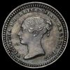 1843 Queen Victoria Young Head Silver Three-Halfpence Obverse