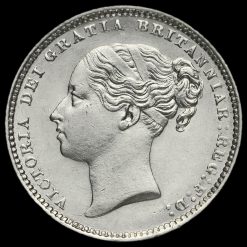 1883 Queen Victoria Young Head Silver Shilling Obverse