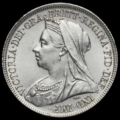 1894 Queen Victoria Veiled Head Silver Shilling Obverse