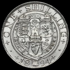 1894 Queen Victoria Veiled Head Silver Shilling Reverse