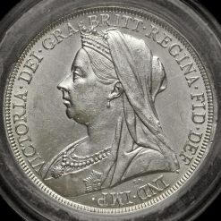 1896 Queen Victoria Veiled Head LX Crown Obverse
