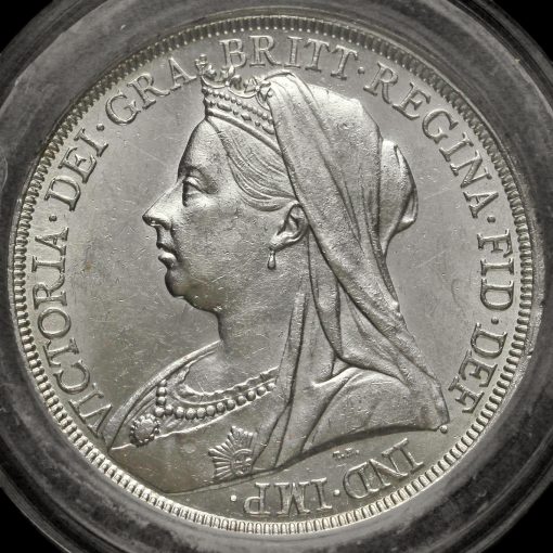 1896 Queen Victoria Veiled Head LX Crown Obverse