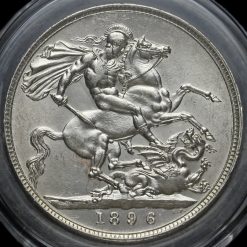 1896 Queen Victoria Veiled Head LX Crown Reverse