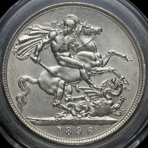 1896 Queen Victoria Veiled Head LX Crown Reverse
