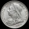 1898 Queen Victoria Veiled Head Silver Half Crown Obverse
