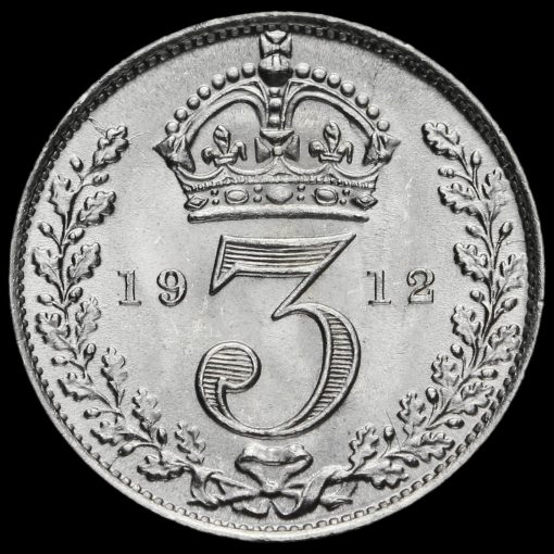 1912 George V Silver Threepence Reverse