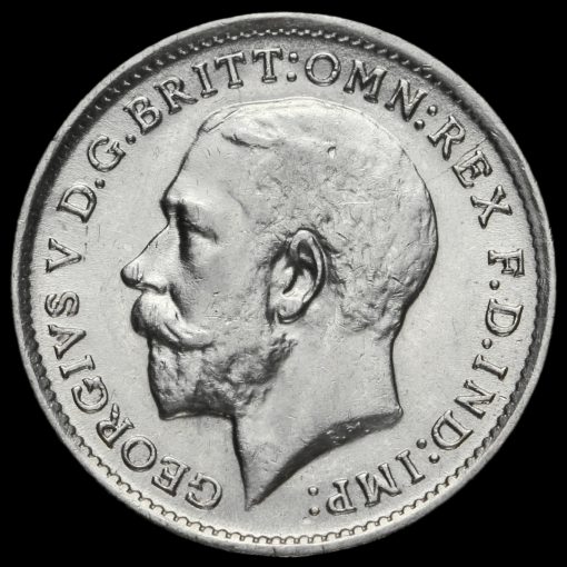 1913 George V Silver Threepence Obverse