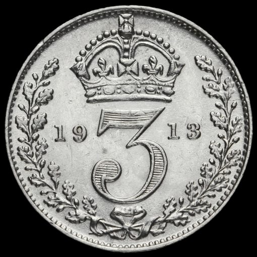 1913 George V Silver Threepence Reverse