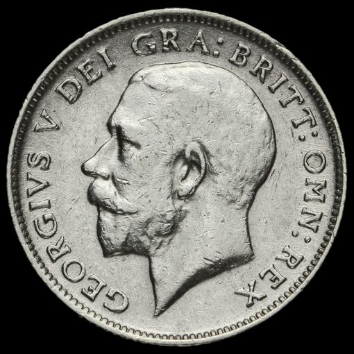 1913 George V Silver Sixpence Obverse