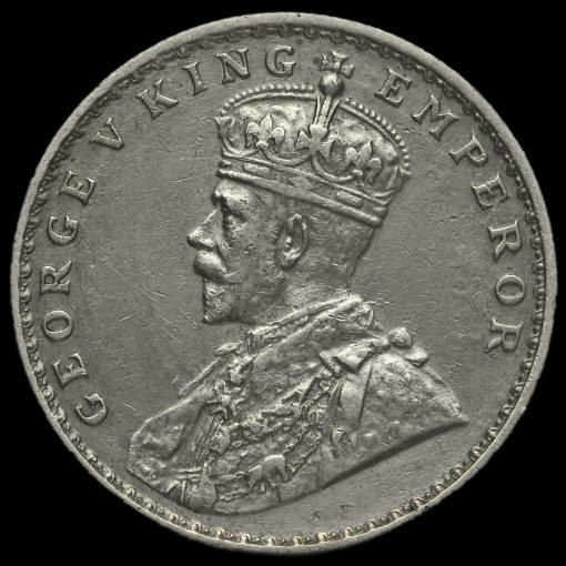 British India 1915 George V One Rupee Obverse