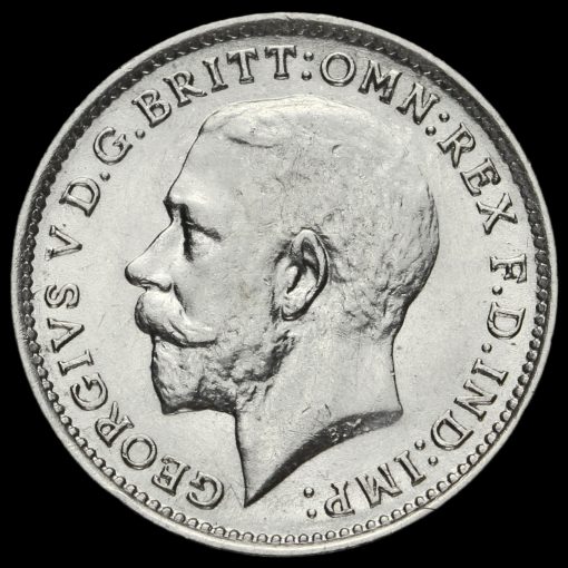 1916 George V Silver Threepence Obverse