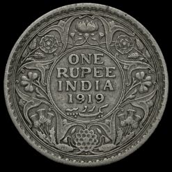 British India 1919 George V One Rupee Reverse