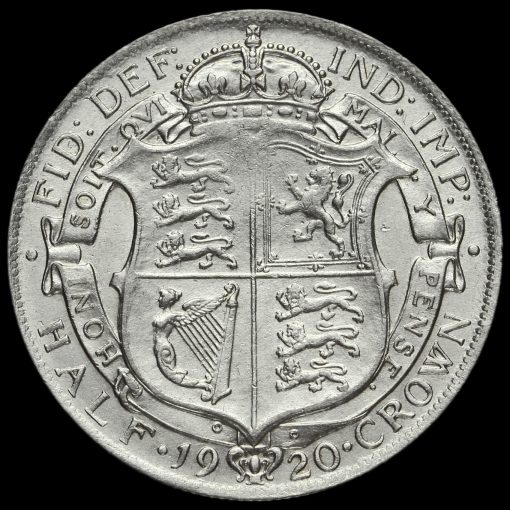 1920 George V Silver Half Crown Reverse