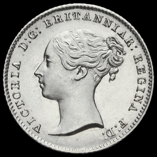 1838 Queen Victoria Young Head Silver Fourpence / Groat Obverse