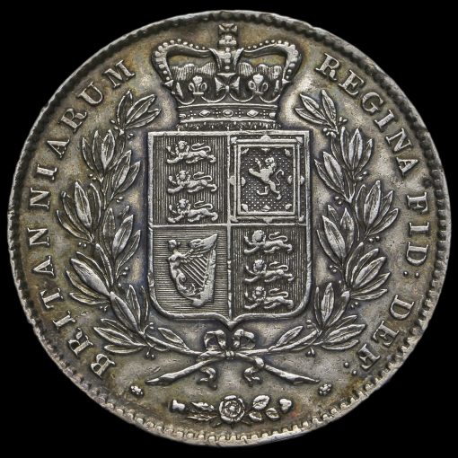 1844 Queen Victoria Young Head Silver Crown Reverse