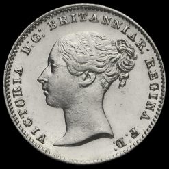 1851 Queen Victoria Young Head Silver Fourpence / Groat Obverse