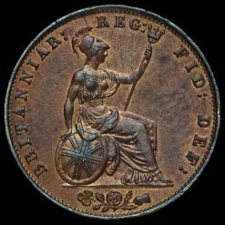 1854 Queen Victoria Young Head Copper Halfpenny Reverse
