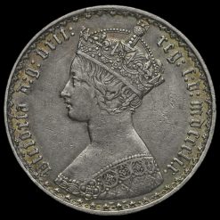 1859 Queen Victoria Gothic Florin Obverse