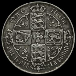 1880 Queen Victoria Gothic Florin Reverse