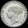 1881 Queen Victoria Young Head Silver Sixpence Obverse