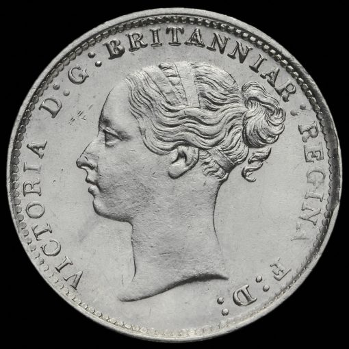 1885 Queen Victoria Young Head Silver Threepence Obverse