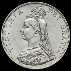 1888 Queen Victoria Jubilee Head Silver Double Florin Obverse