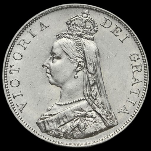 1888 Queen Victoria Jubilee Head Silver Double Florin Obverse