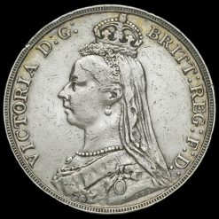 1888 Queen Victoria Jubilee Head Silver Crown Obverse