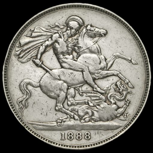 1888 Queen Victoria Jubilee Head Silver Crown Reverse