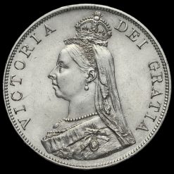 1890 Queen Victoria Jubilee Head Silver Double Florin Obverse