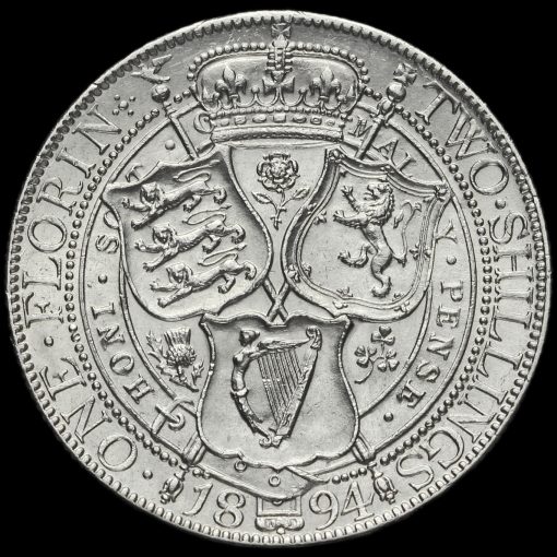 1894 Queen Victoria Veiled Head Silver Florin Reverse