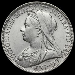 1899 Queen Victoria Veiled Head Silver Florin Obverse
