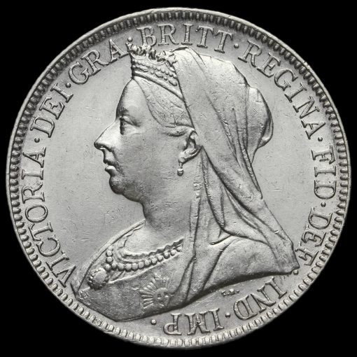 1899 Queen Victoria Veiled Head Silver Florin Obverse